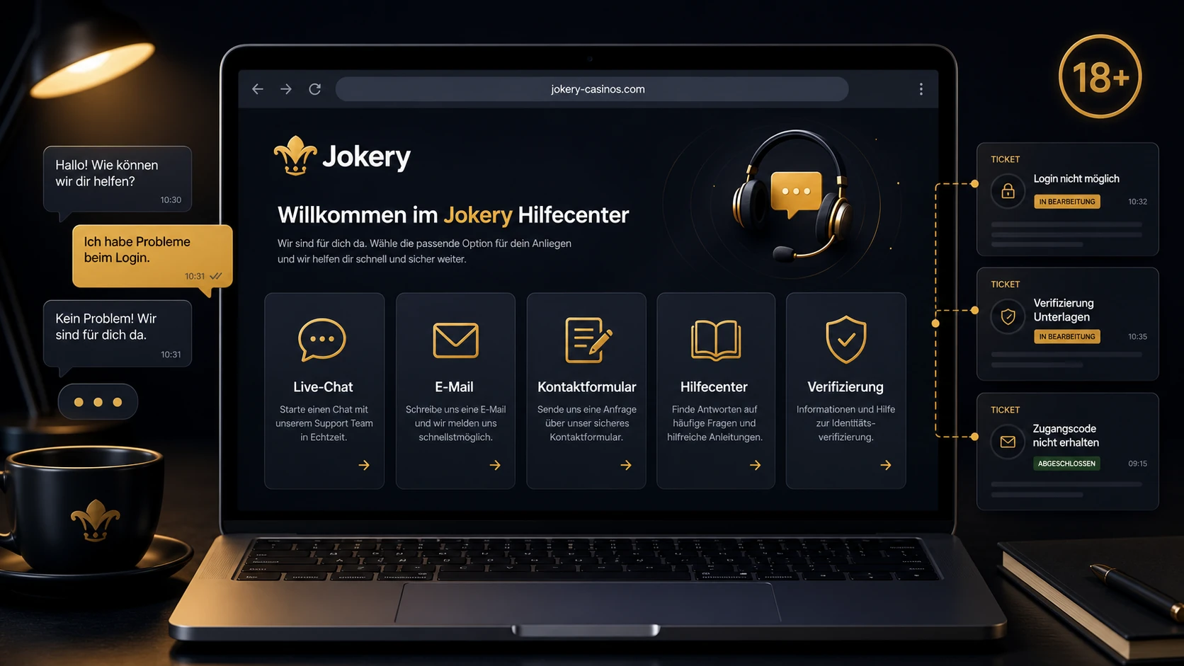Jokery Casino Kundenservice bei Login-Problemen
